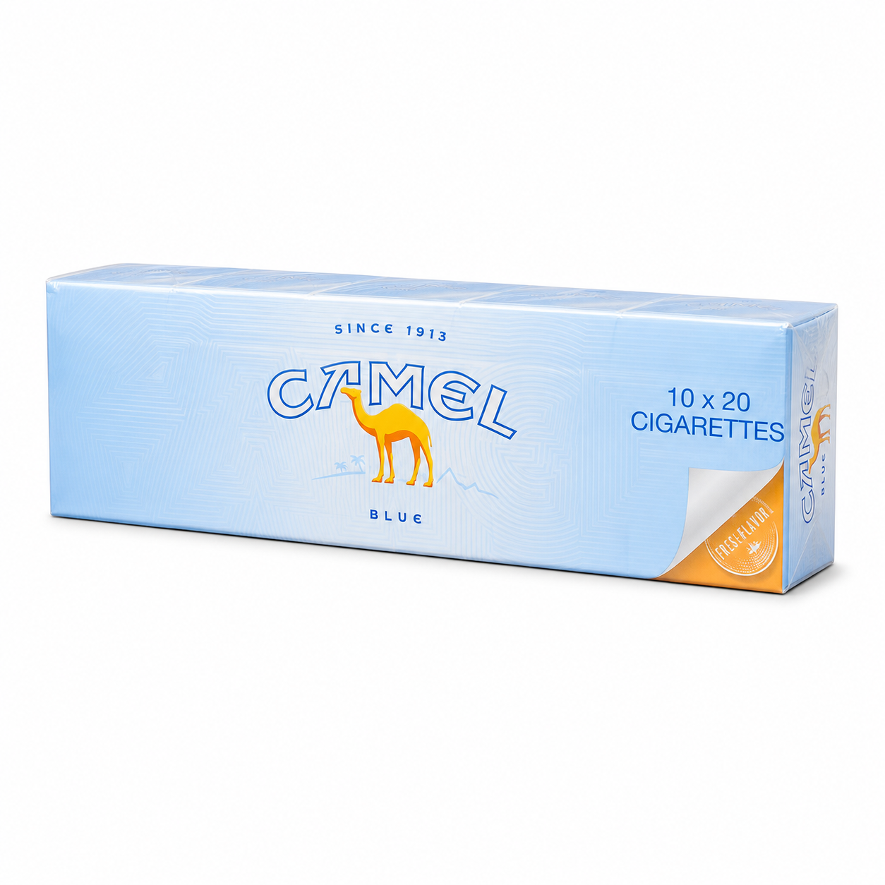 Camel Blue sealed cigarette carton